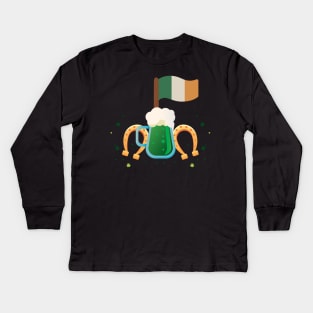 St Patricks Day Beer Kids Long Sleeve T-Shirt